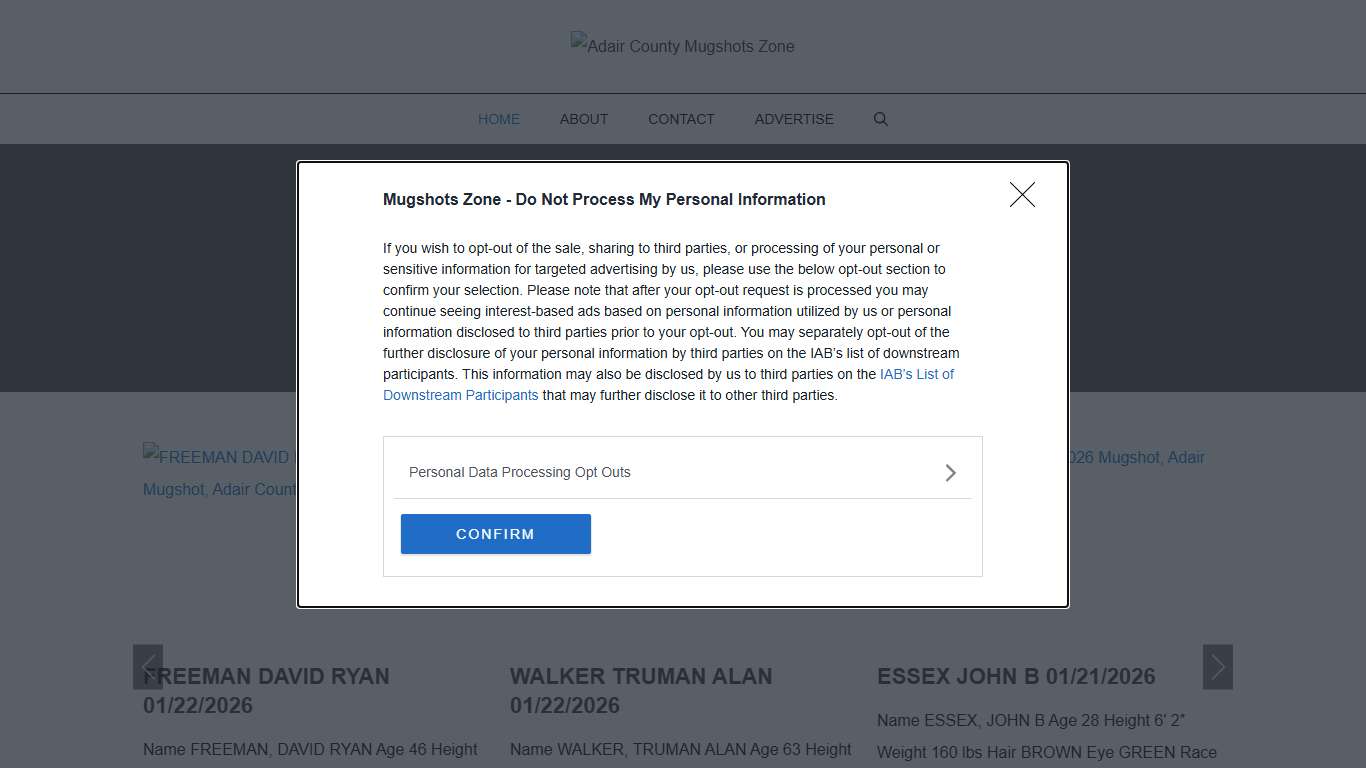 Adair County Mugshots Zone
